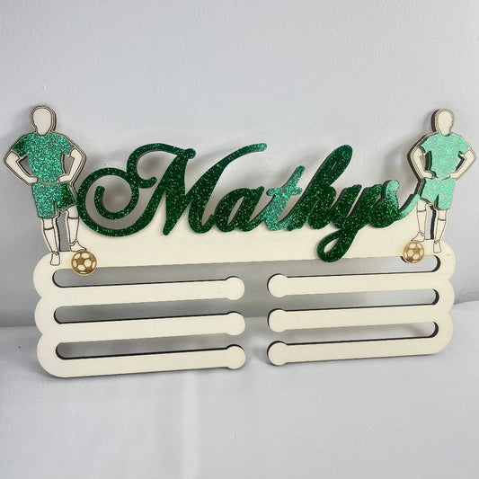 Porte médailles en bois personnalisé Laurie Déco et lumières