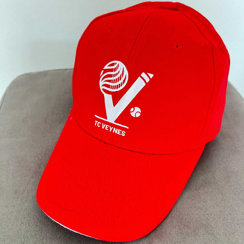 casquette personnalisable tennis club de veynes rouge