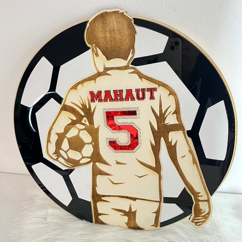 décoration murale football personnalisable
