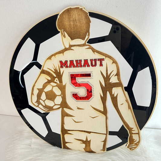 décoration murale football personnalisable