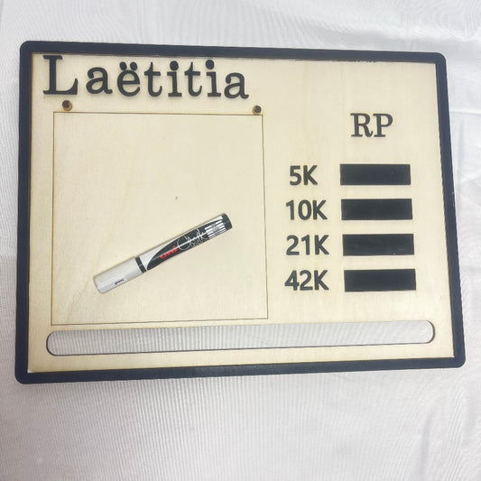 porte dossard personnalisé bois