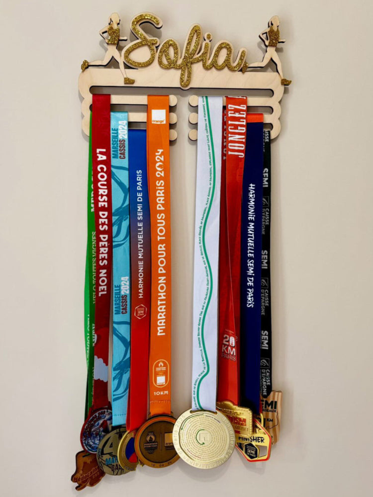 porte médailles course a pieds personnalisable 