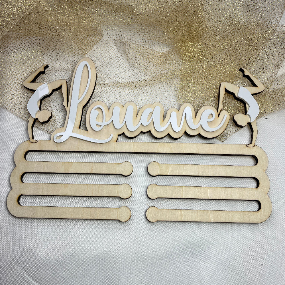 porte médaille en bois personnalisable gym