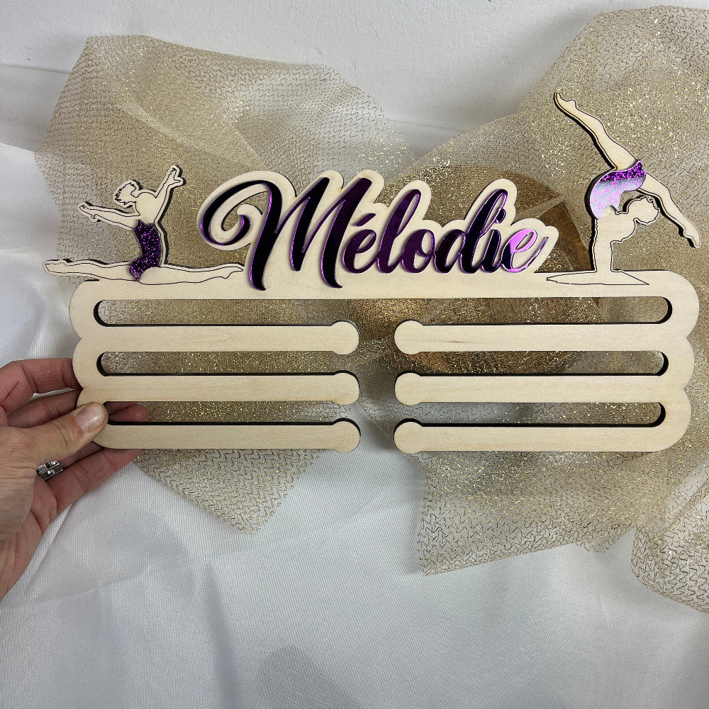 porte medaille gym violet 