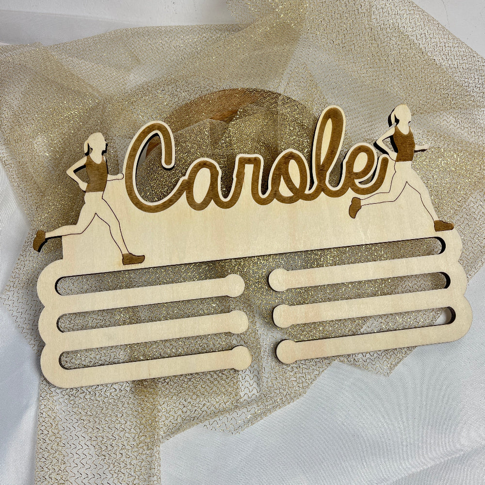 porte medaille running gravure 