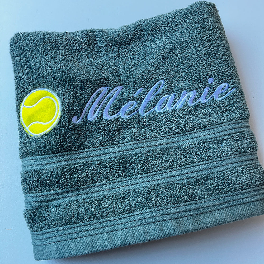 serviette tennis broderie personnalisable