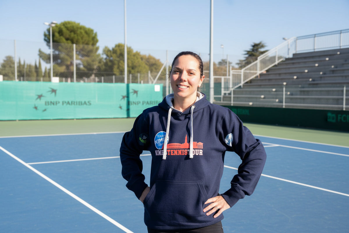 sweat personnalisable nimes tennis tour 
