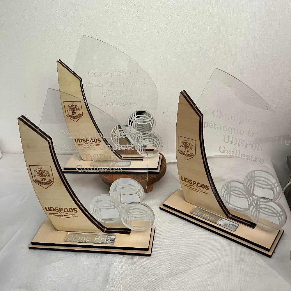 trophee de petanque personnalisable