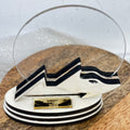 trophee tennis bois et plexiglas rond avec logo